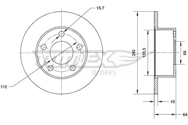 Brzdový kotúč TOMEX Brakes
